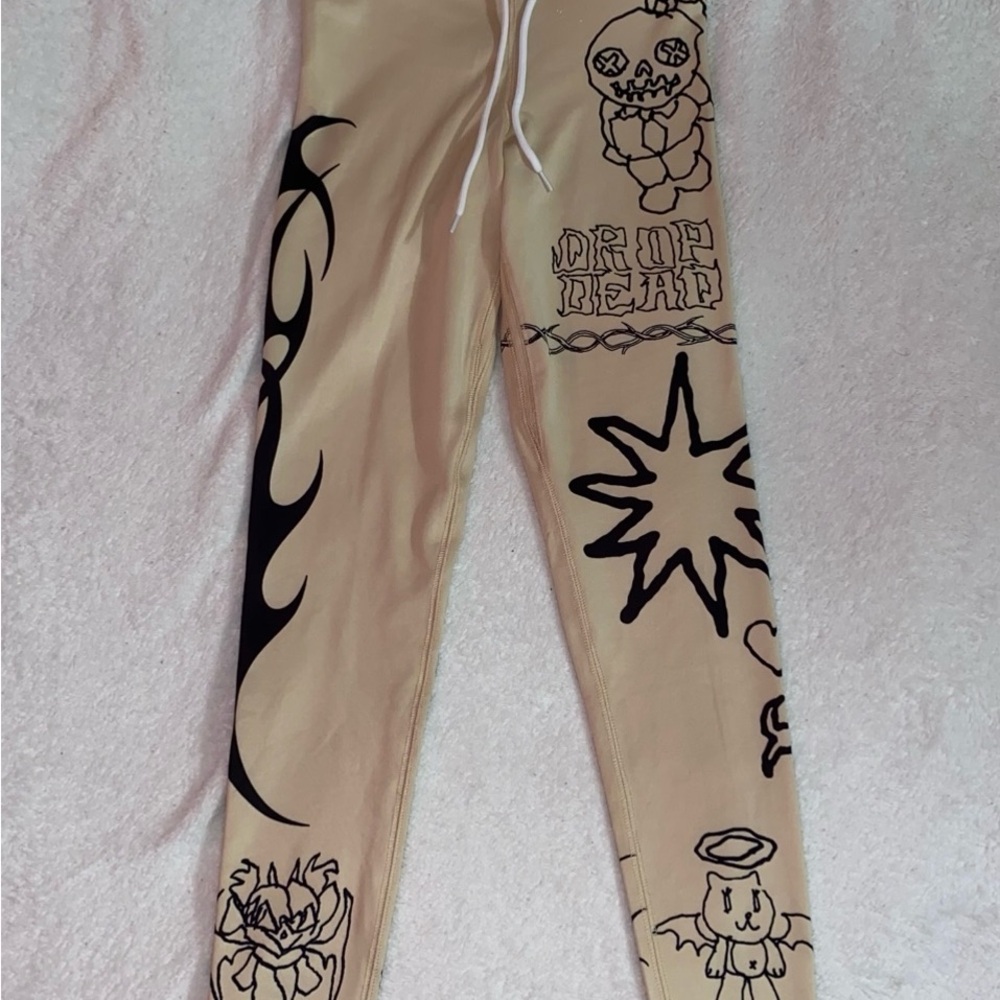 Drop Dead Running From My Demons Leggings